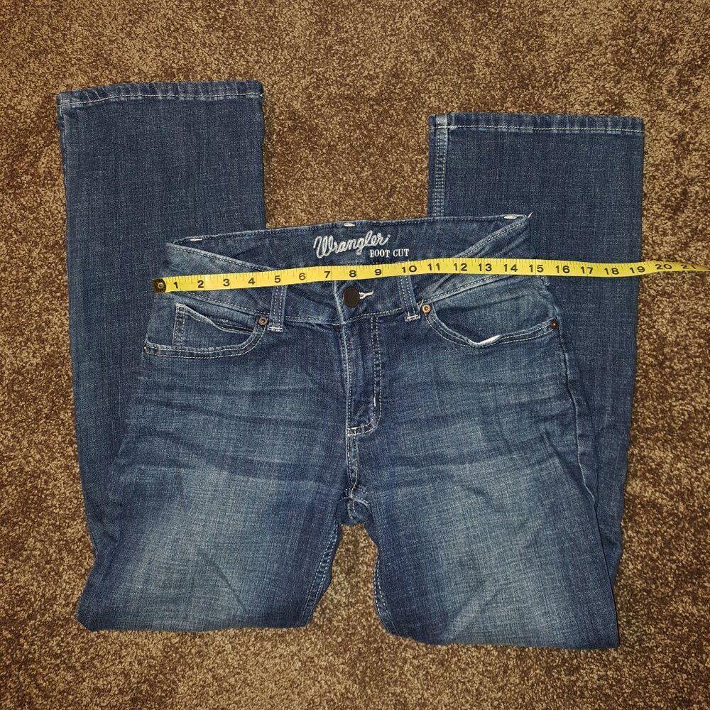 Wrangler Jeans Womens Juniors Size 7 Bootcut Western Rodeo Cowgirl Riding Mid - Picture 3 of 7